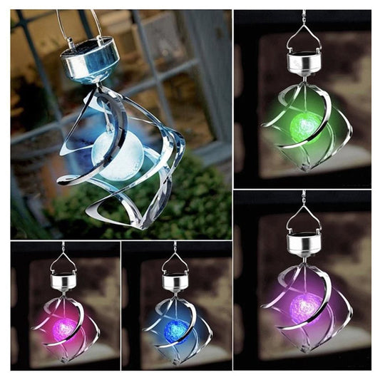 Trädgårdslampa med Vindspel & LED – För Stämningsfulla Kvällar